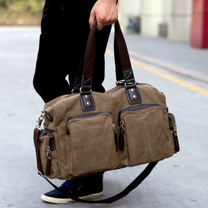 New Fashion Canvas Men Travel Bags Carry on Luggage bag Large Men Duffel Bags shoulder